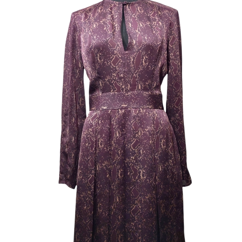 NWOT Equipment Femme Jenava Size 6 Silk Purple Pleated Dress